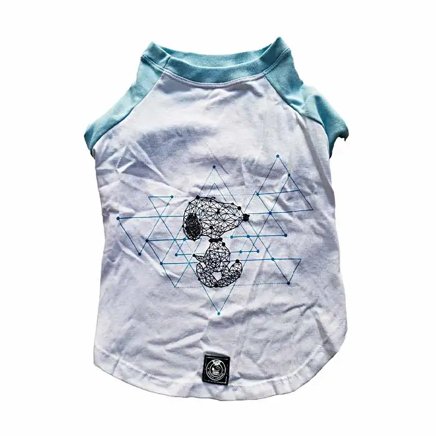 Camiseta Snoopy Geometry Azul Tamanho:pp