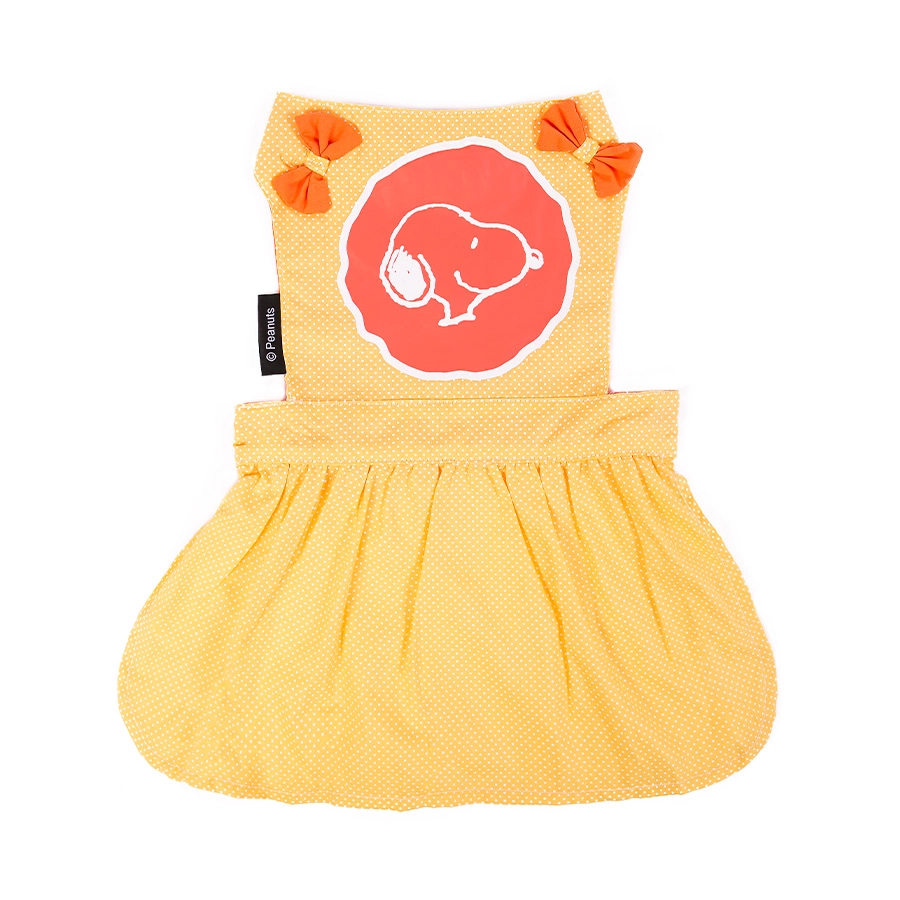 Fl Rv.snoopy Vestido Dot Amarelo Pp