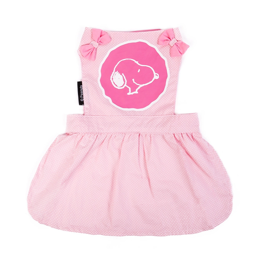 Fl Rv.snoopy Vestido Dot Rosa Gg