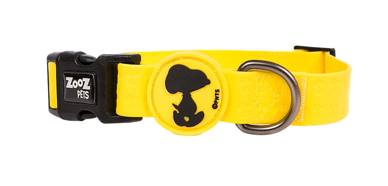 Coleira Neoprene Snoopy Yellow Tamanho Pp
