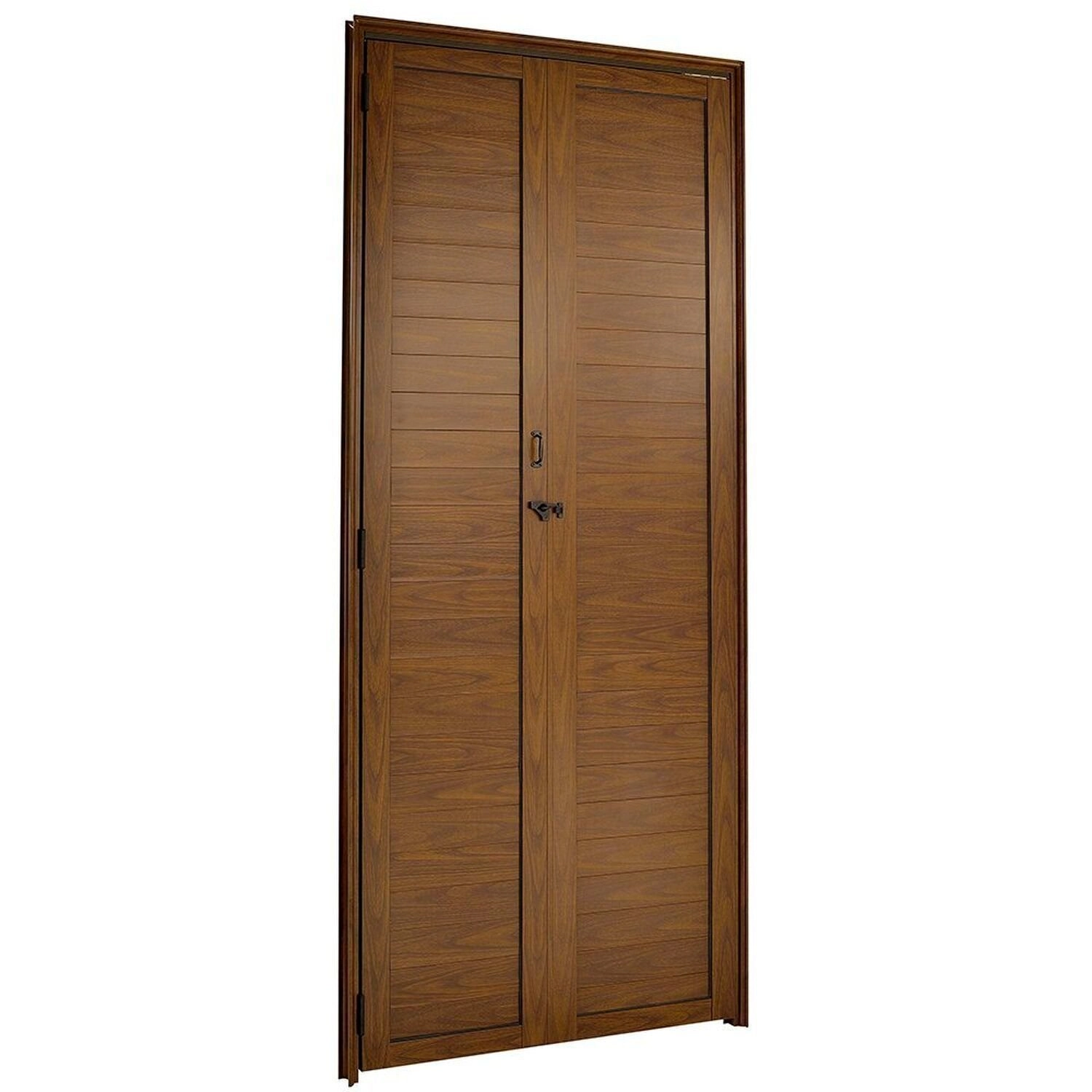 Porta Lambril Camarão 210x70cm Cerejeira Fortsul Esquadrisul Abertura Direita Marrom