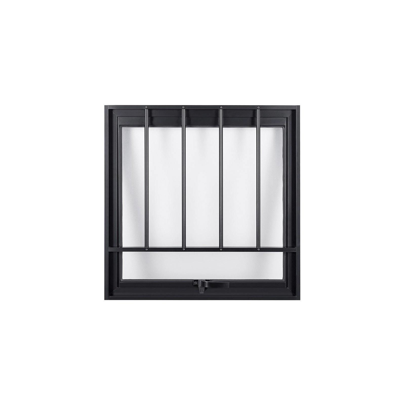 Janela De Aluminio Maxim-ar 80x80cm 1 Secção Com Grade Topsul Preto