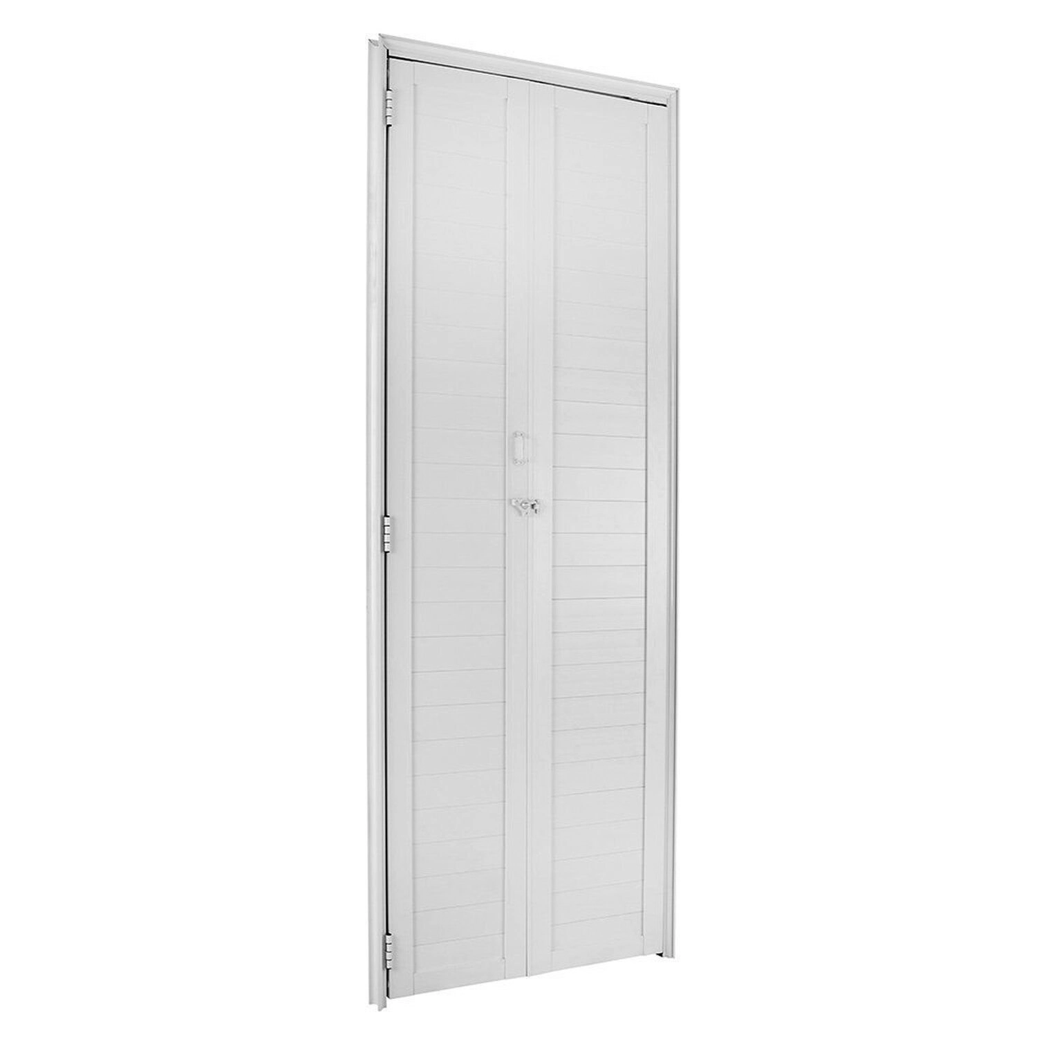 Porta Lambril Camarão 210x90 Fortsul Esquadrisul Abertura Esquerda Branco