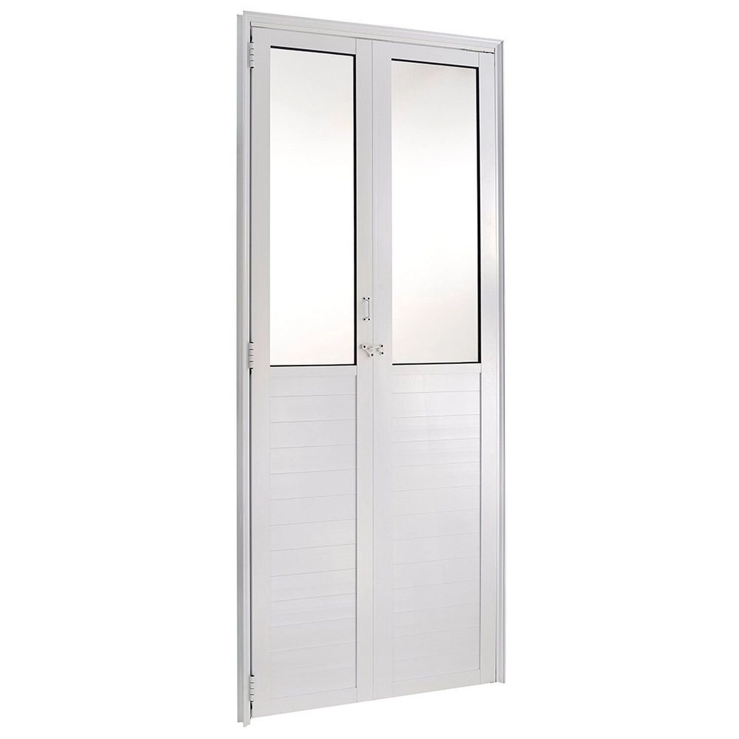 Porta Lambril Camarão Vidro Mini Boreal 210x80cm Fortsul Esquadrisul Abertura Esquerda