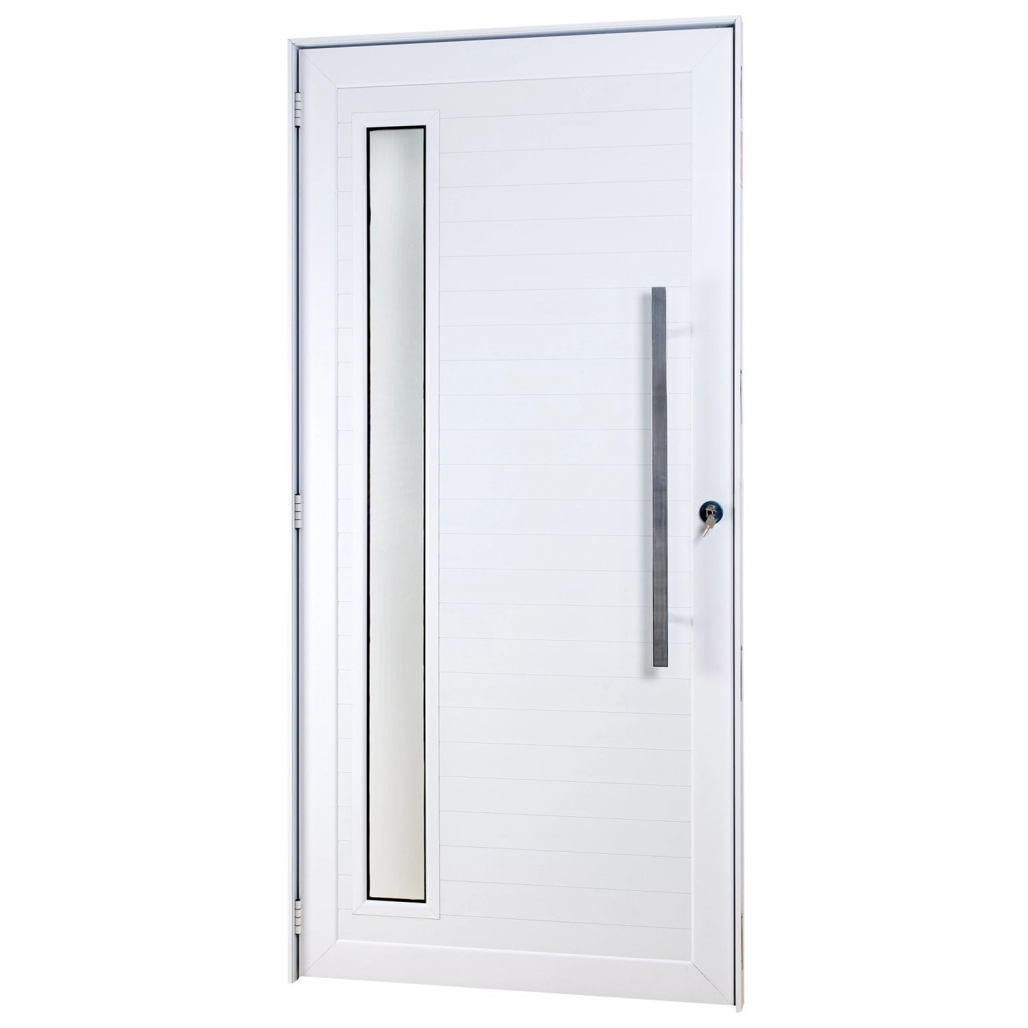 Porta Lambril De Giro Com Puxador E Visor Esquerda Topsul 210x100cm Esquadrisul Branco