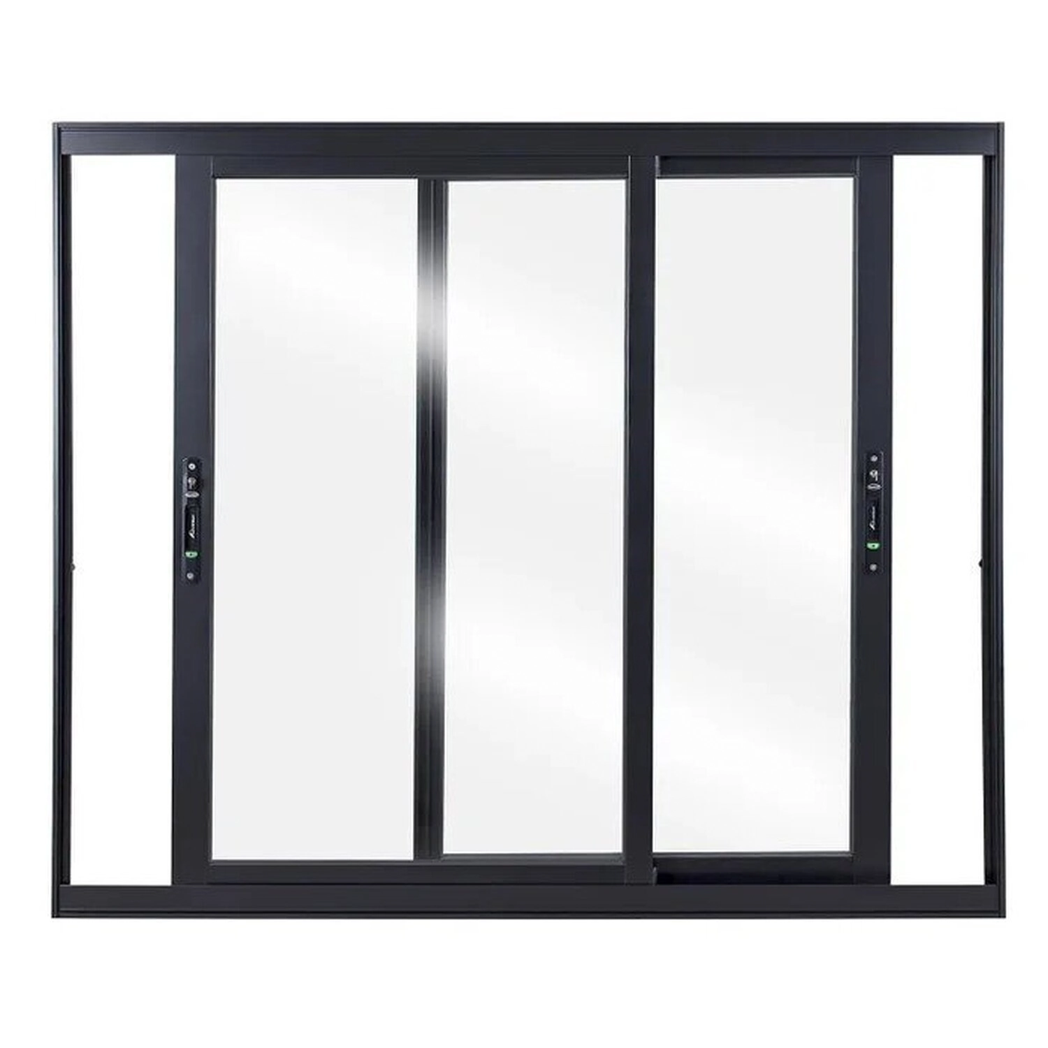 Janela De Aluminio De Correr 120x150cm 2 Folhas Com Vidro Liso Natural