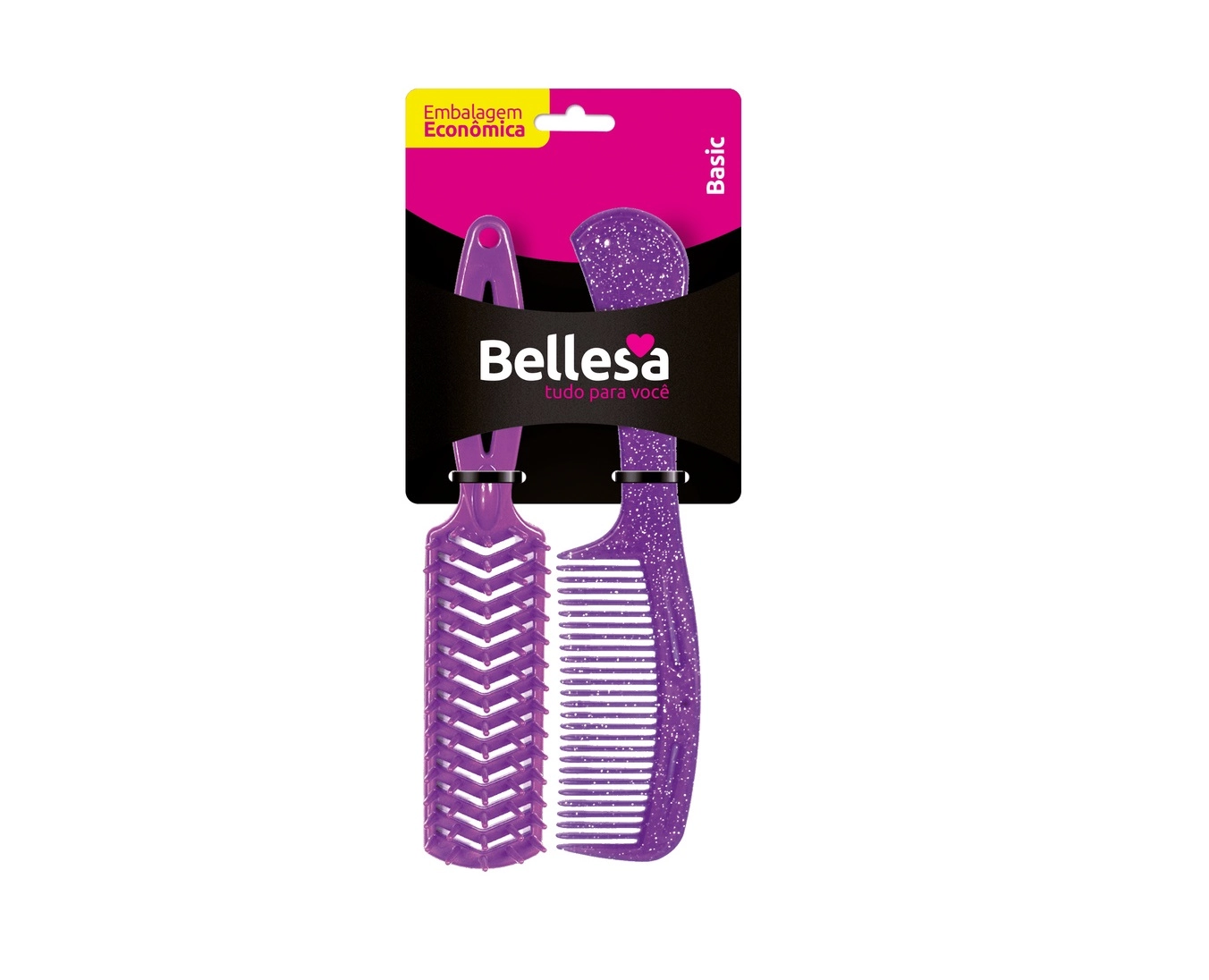 Kit Bellesa Escova P/cabelo Fl