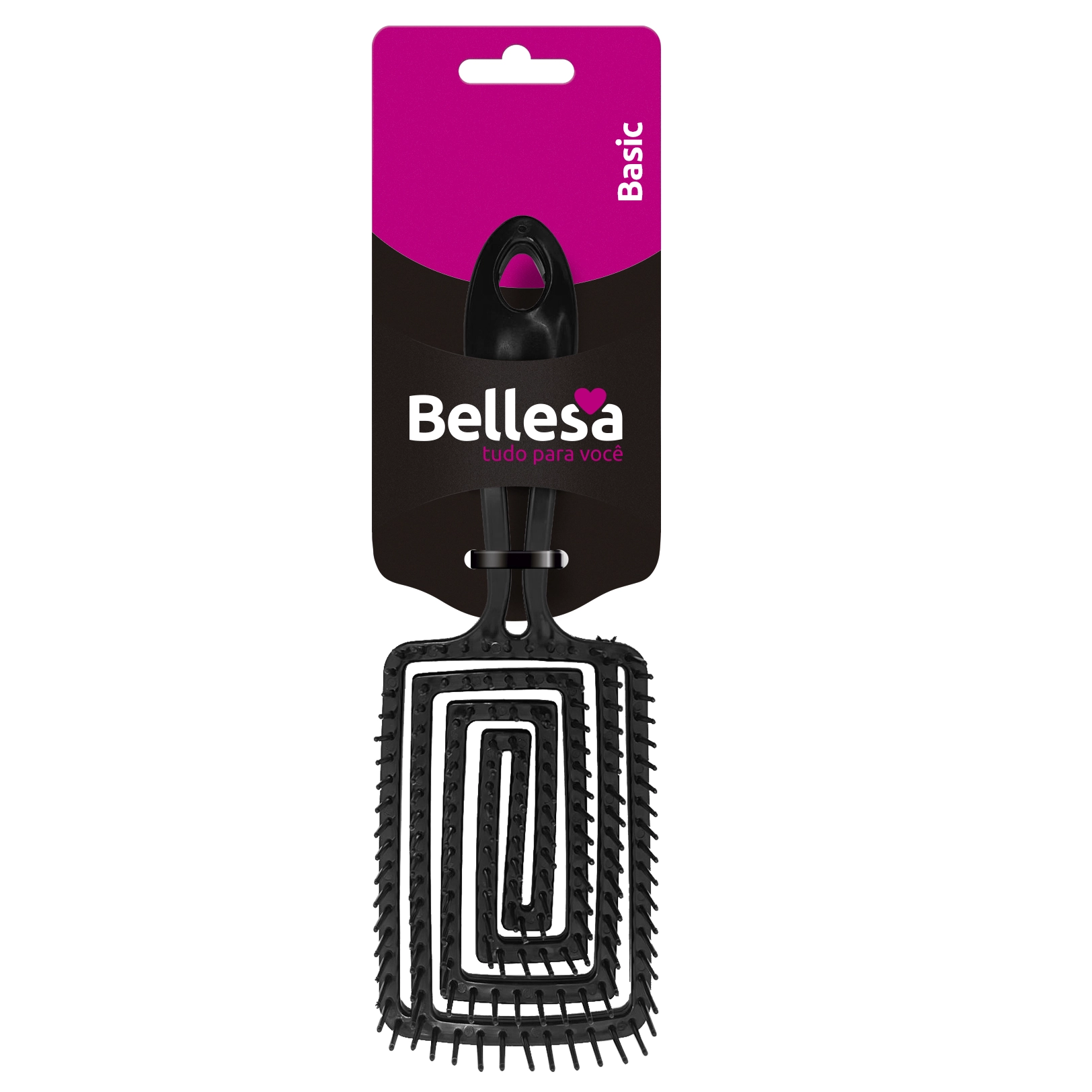 Escova De Cabelo Super Flex Quadrada Bellesa