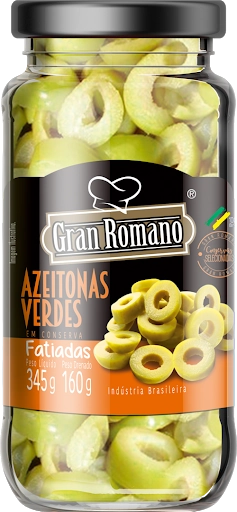 Azeitona Verde Gran Romano Fat.160g