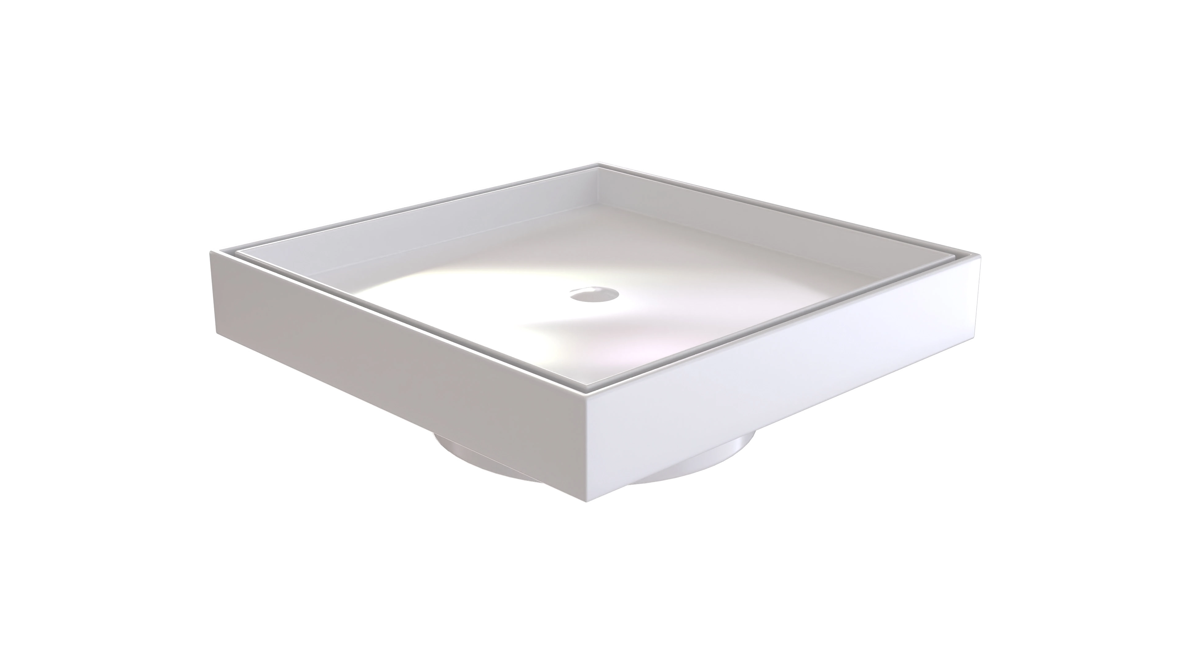 Ralo Linear Oculto Clean Invisível Quadrado 15cm Branco Estrela