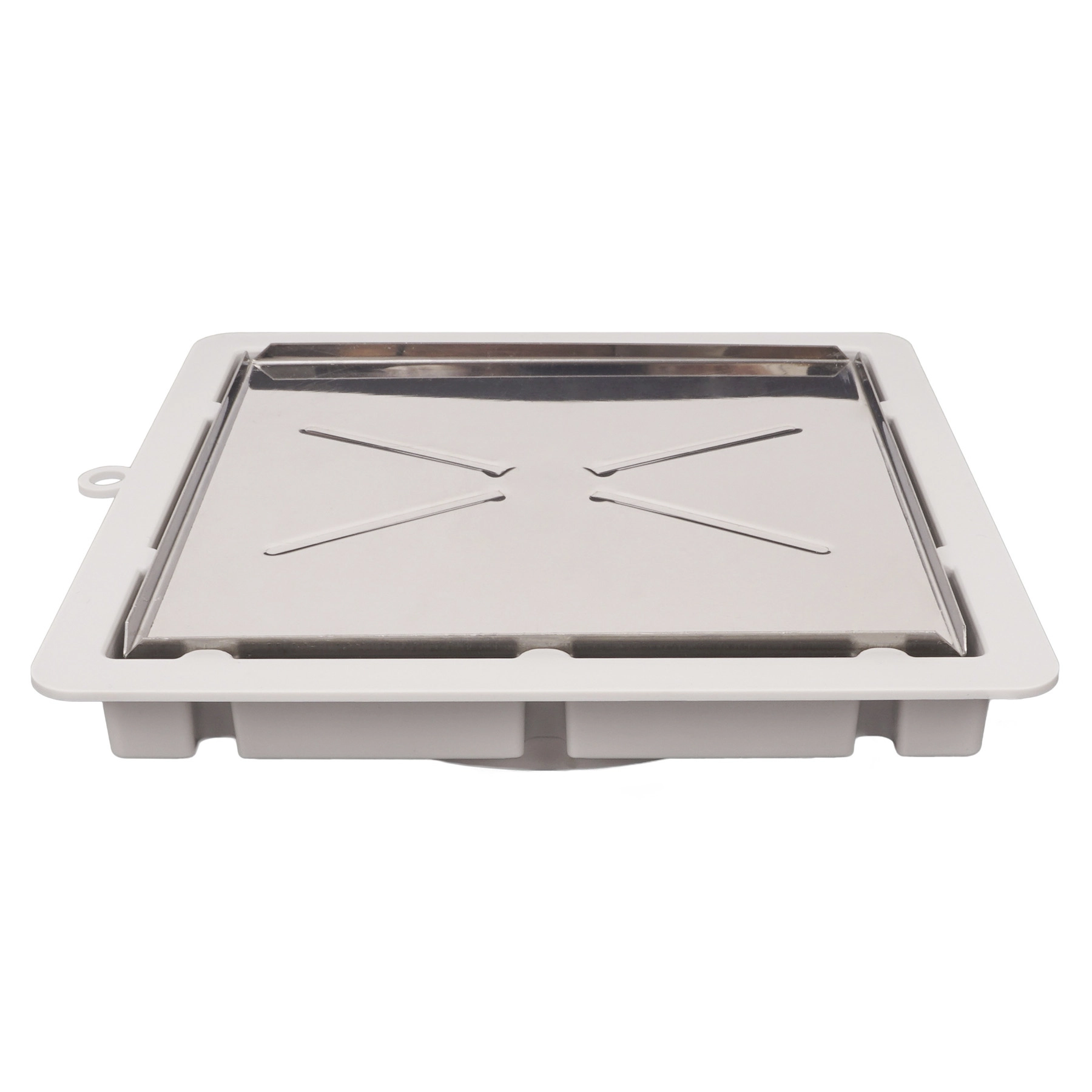 Ralo de Banheiro 15cm Quadrado Aço Inox Cromado Equation Premium