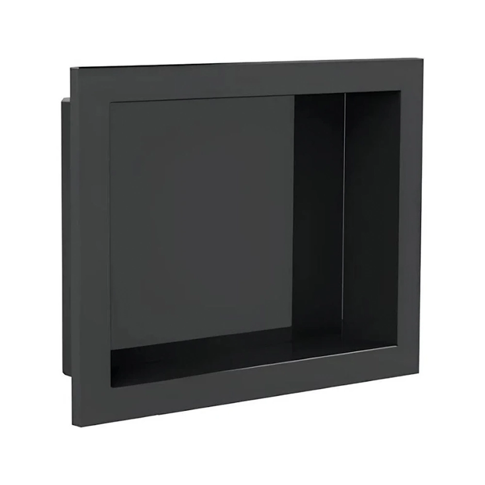 Nicho De Parede Embutir P/ Banheiro 30x40cm Preto Estrela