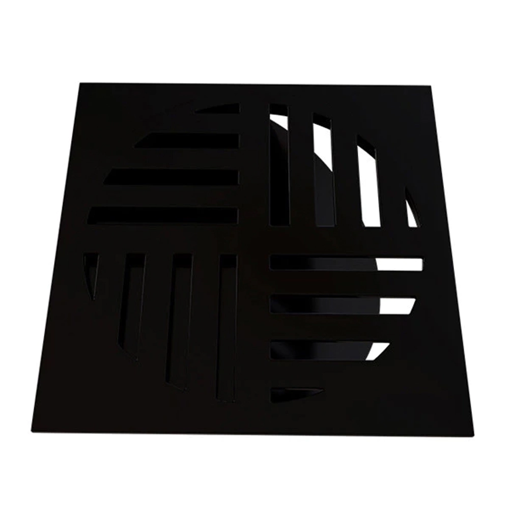 Ralo Grelha Quadrada Com Fecho Automático Preto 10cm Estrela