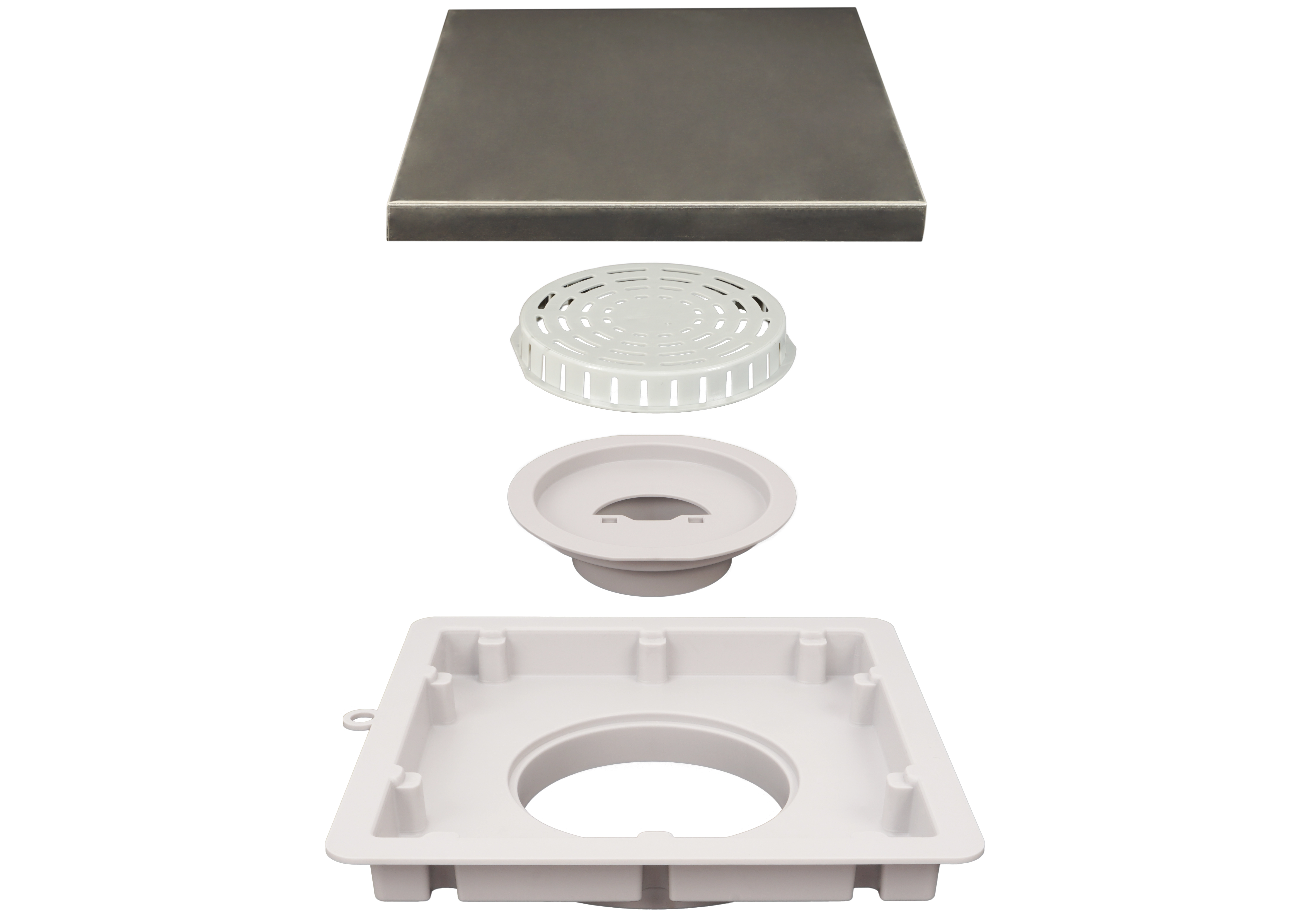 Ralo Simples Premium Quadrado 10cm Inox Estrela