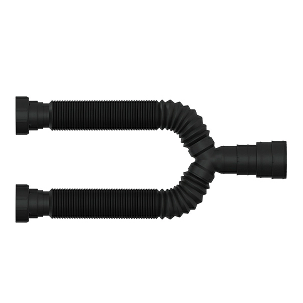 Sifão Click Duplo Universal Flexível Instala Fácil Preto