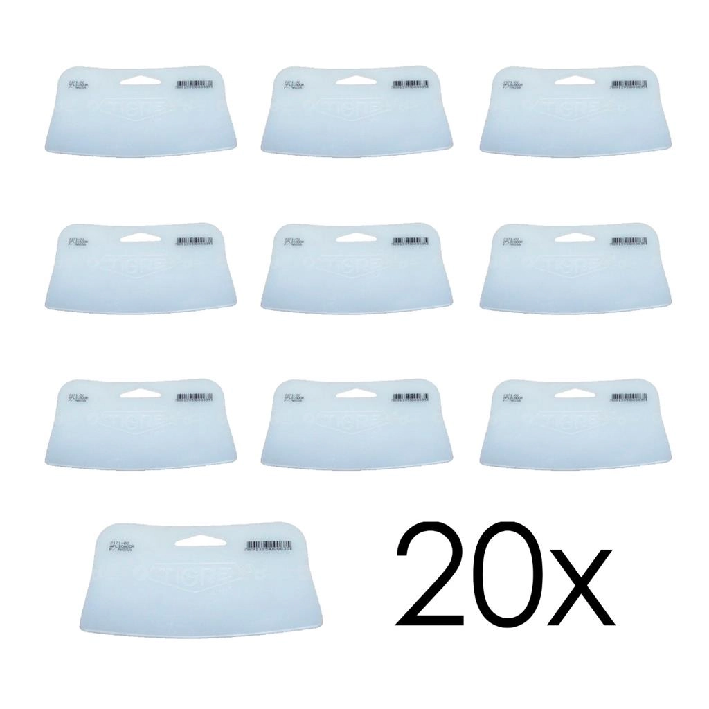 Kit 20 Aplicador Espátula Celuloide Silicone P/ Massa Tigre