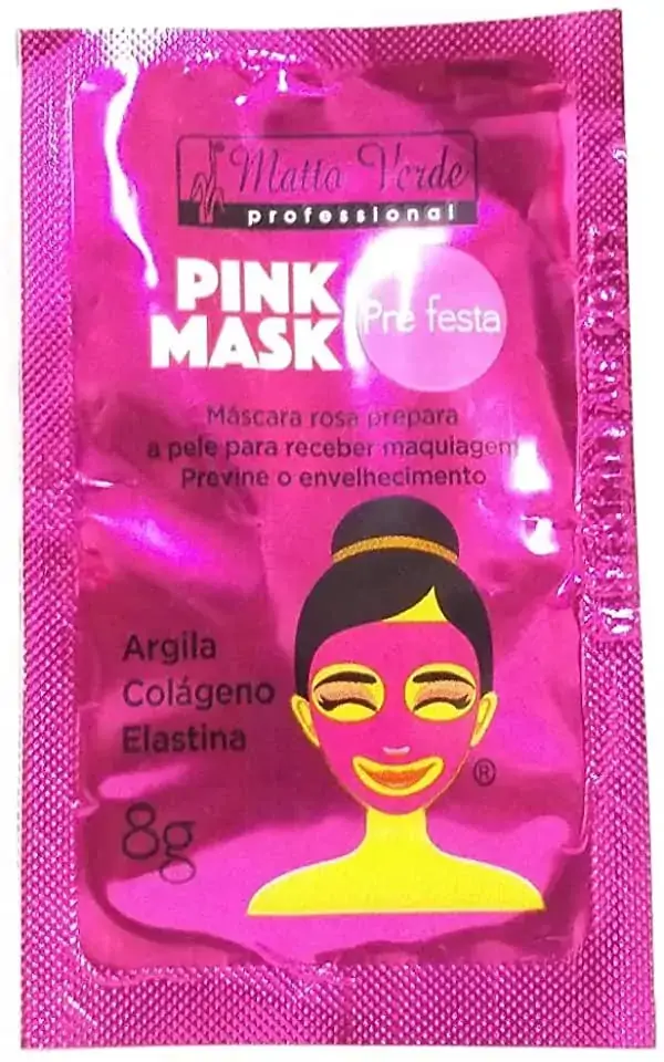 Mascara Facial Matto Verde Pink Mask Pre Festa 8gr