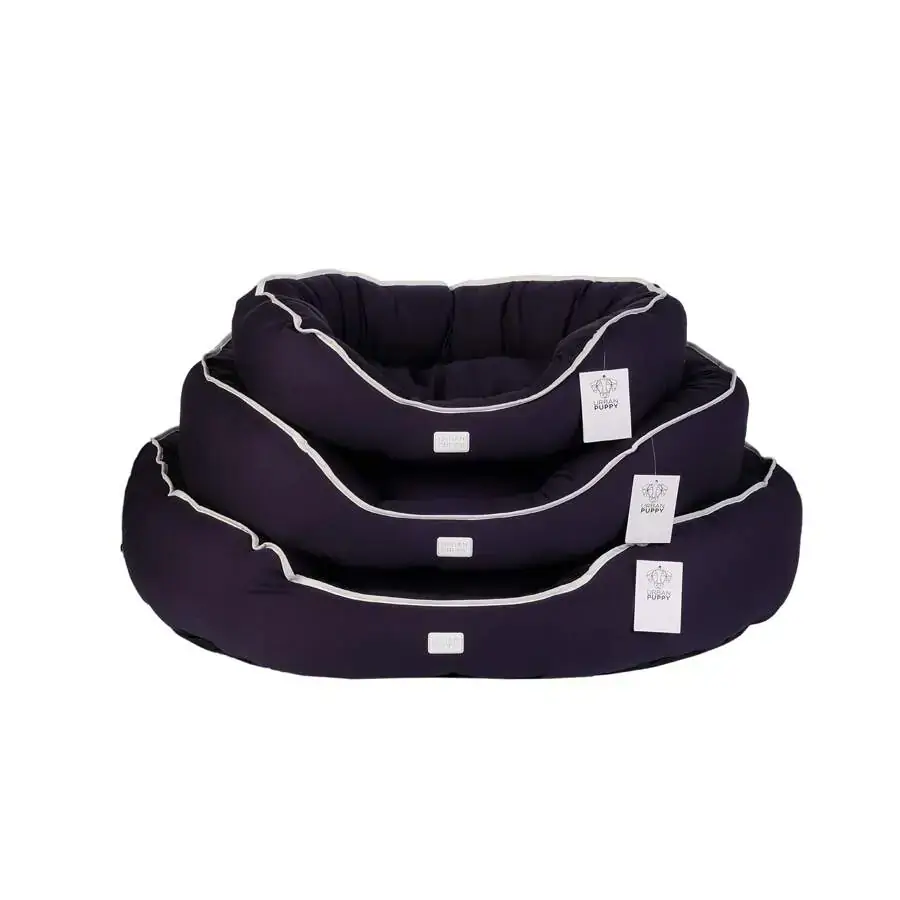 Cama Oval Urban Puppy Para Cães Sarja Lisa Marinho