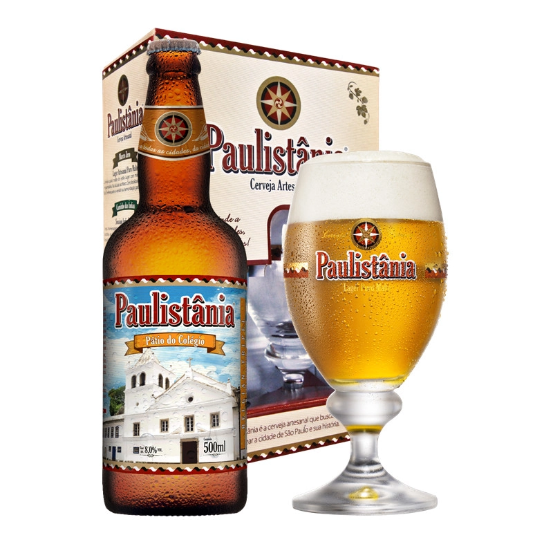Kit Cerveja Paulistânia Pátio do Colégio 1 Grf 500ml + Taça