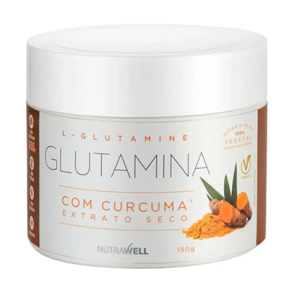 Glutamina com cúrcuma 150g - Nutrawell
