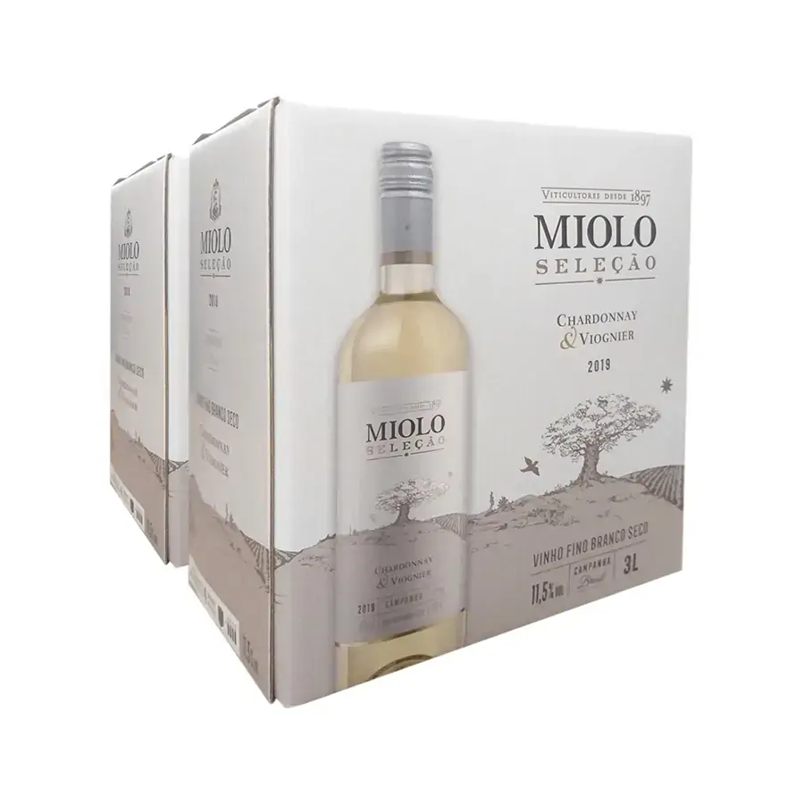 Kit Vinho Miolo Seleção Chardonnay/Viognier Bag 3Lt - 2 Un.