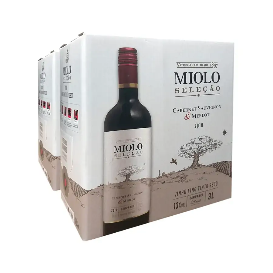 Kit Vinho Miolo Seleção Cabernet/Merlot Bag 3Lt - 2 Unidades