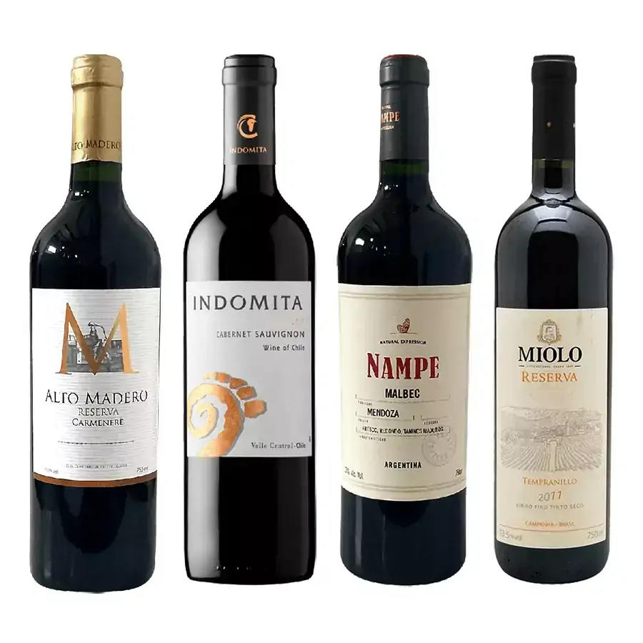 Kit Vinhos Tintos Gold - 4 Garrafas 750ml