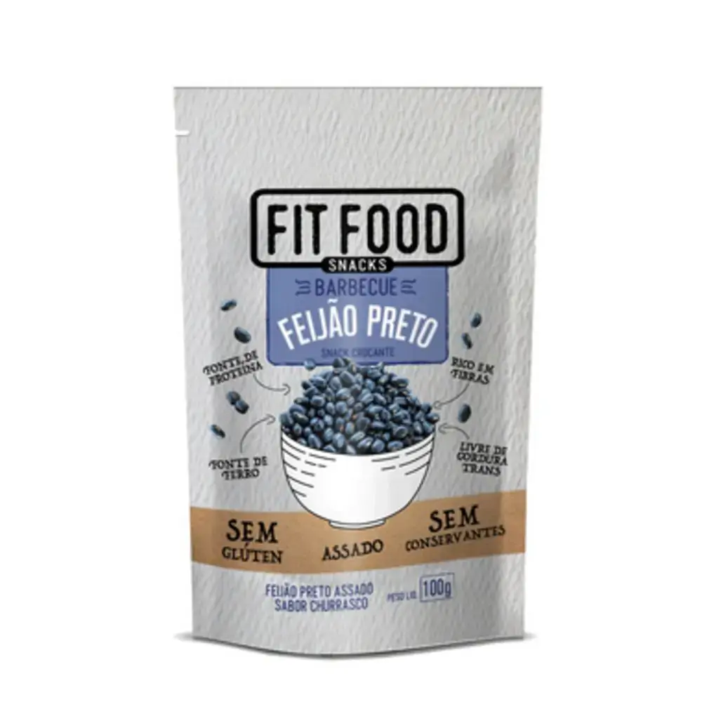 Snack Feijão Preto Barbecue 100g Fit Food