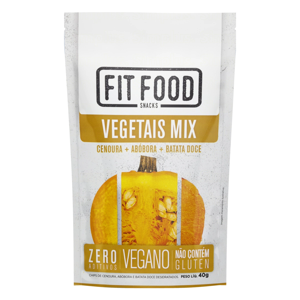 Chips De Cenoura, Abóbora E Batata Doce Fit Food Sachê 40g