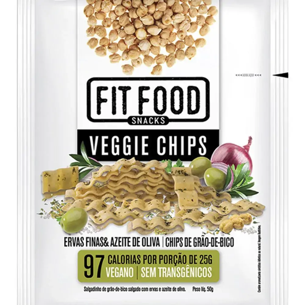 Chips Fit Food Veggie 50g Ervas/azeite
