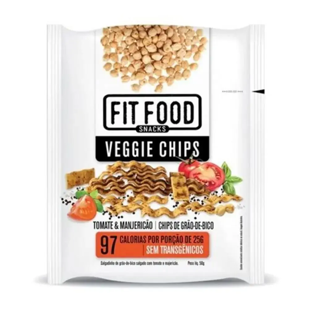 Chips Fit Food Veggie 50g Tomate/manjericao