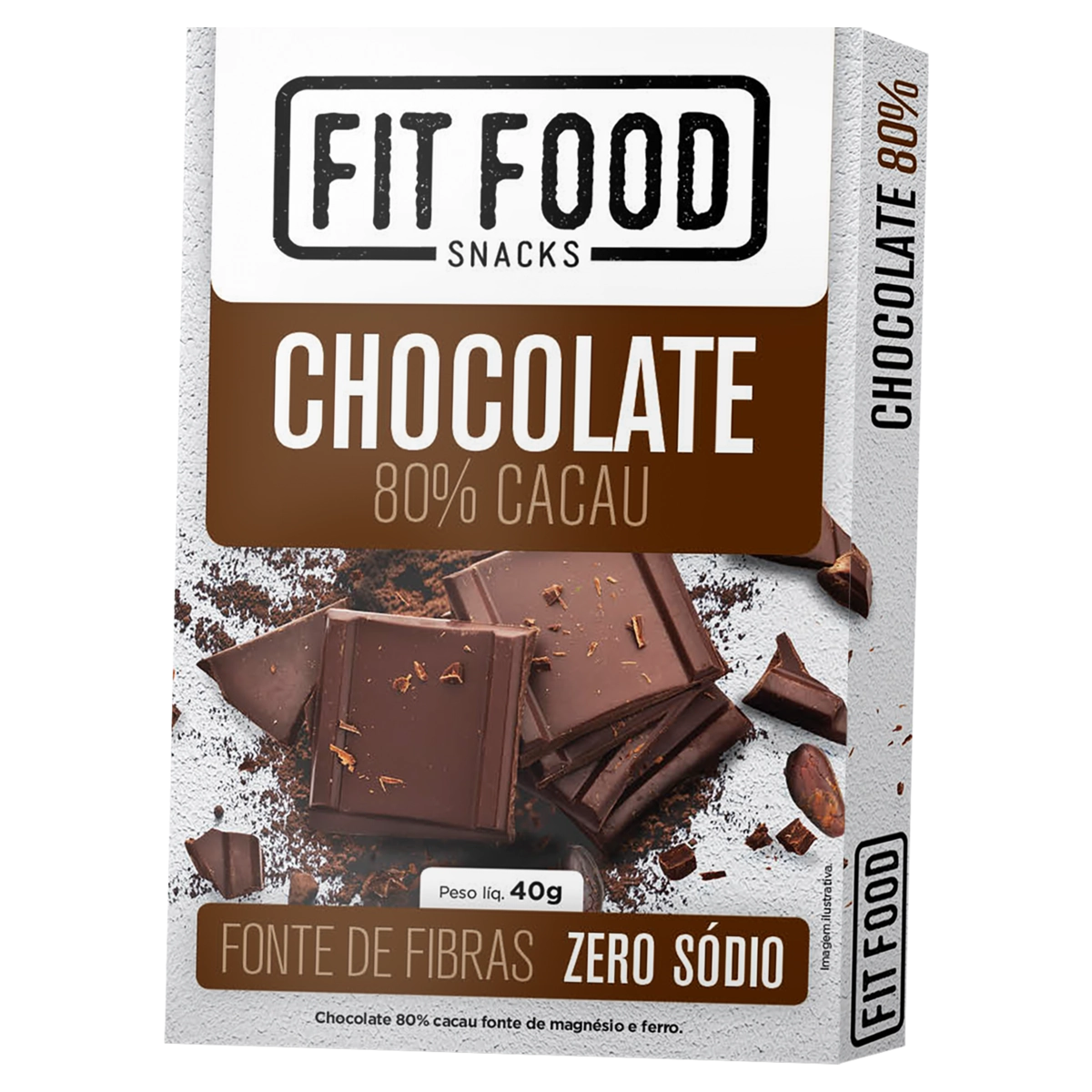 Chocolate 80% Cacau - Fit Food 40g