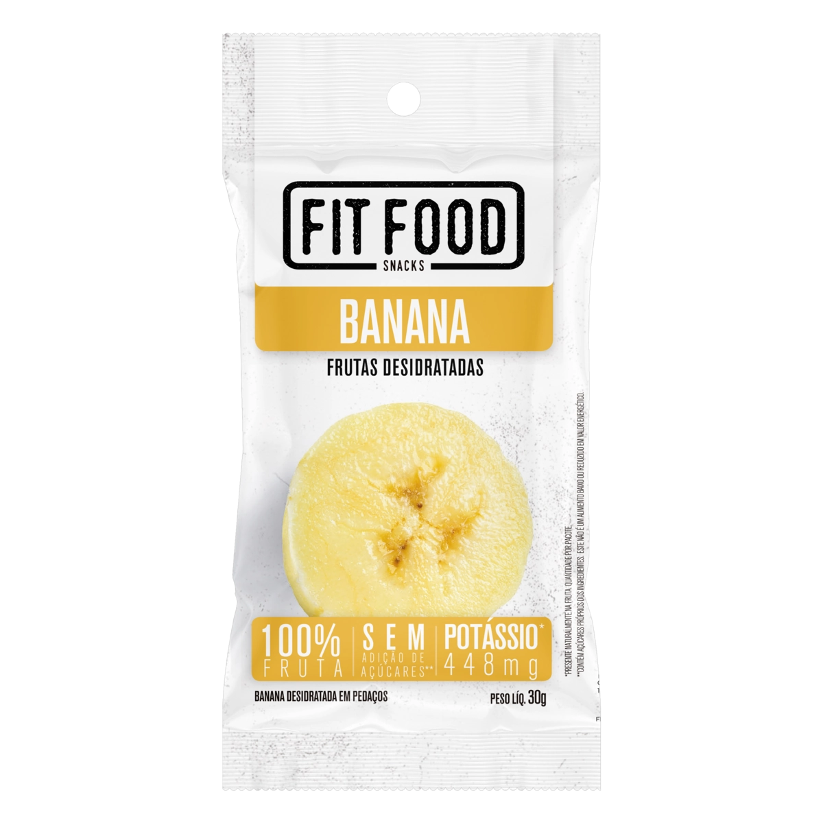 Banana Desidratada Fit Food Pacote 30g