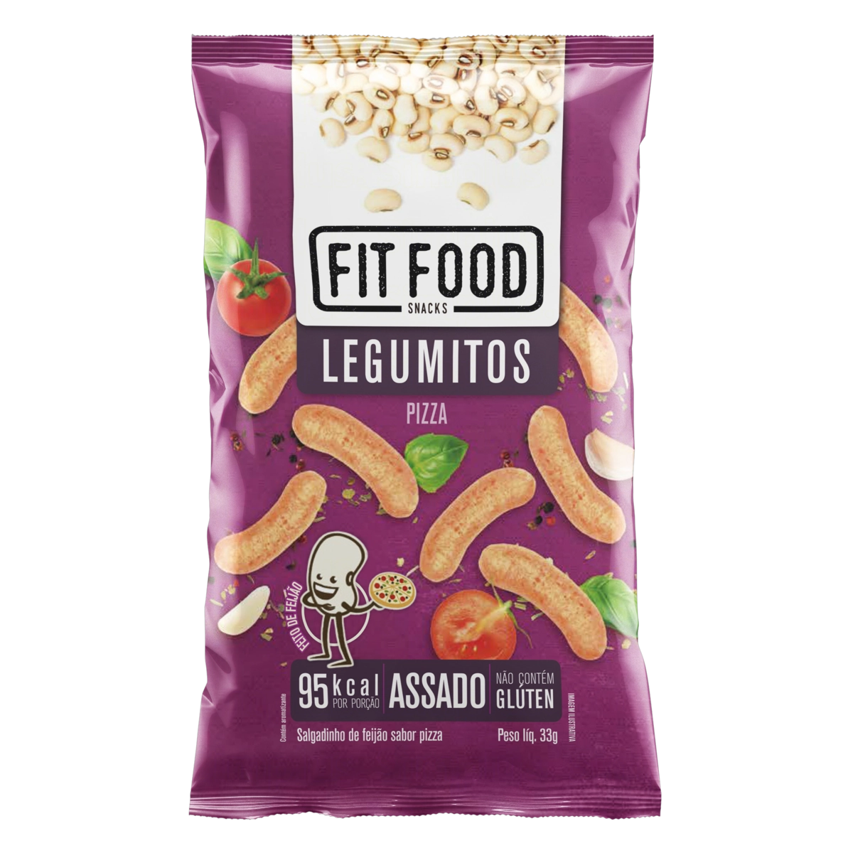 Salgadinho De Feijão Pizza Fit Food Legumitos Pacote 33g