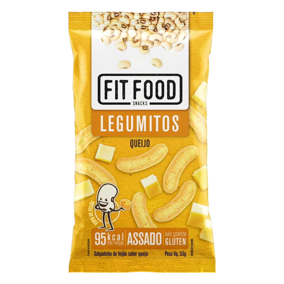 Salgadinho De Feijão Queijo Fit Food Legumitos Pacote 33g