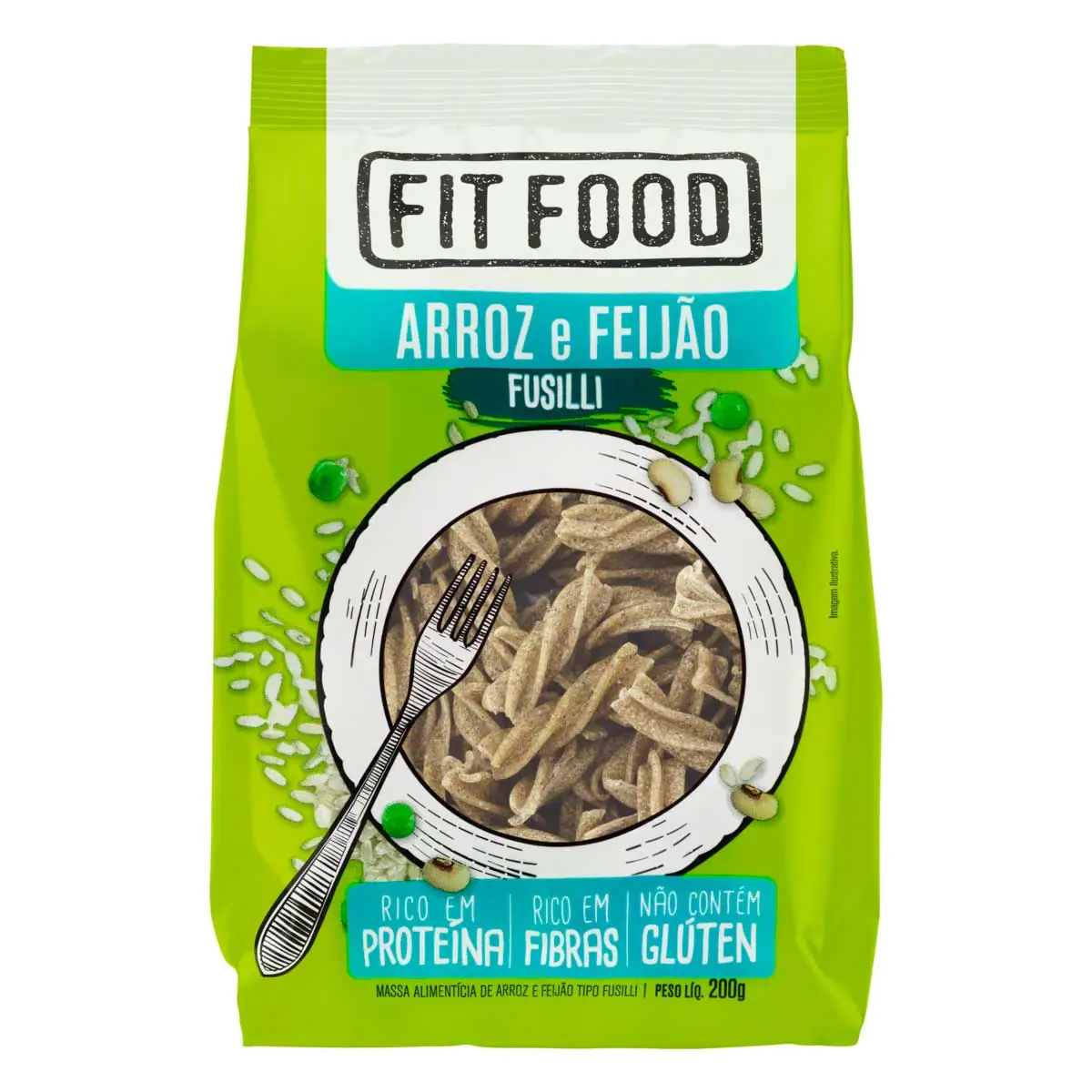 Macarrão de Arroz com Feijão Fusilli Fit Food 200g