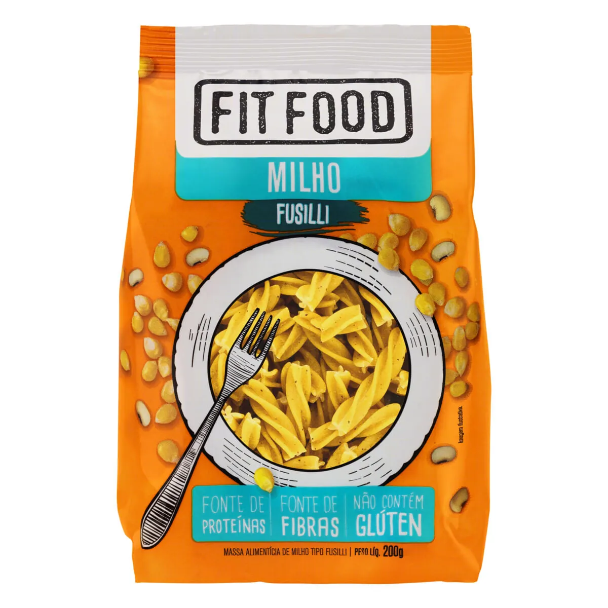 Macarrão De Milho Fusilli Fit Food Pacote 200g