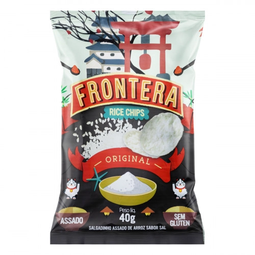 Chips De Arroz Com Sal Original Frontera Pacote 40g