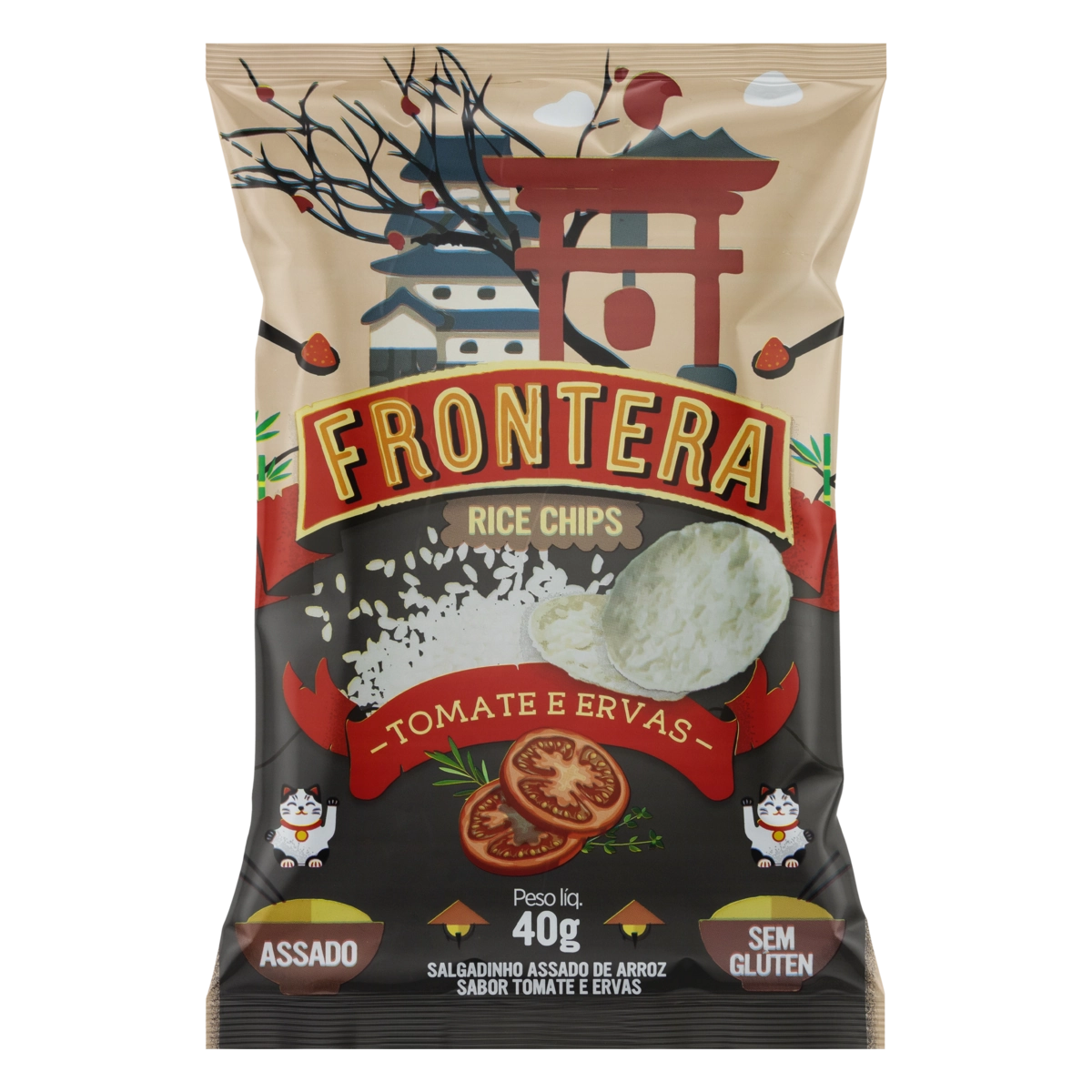Chips de Arroz Sabor Tomate Frontera 40g