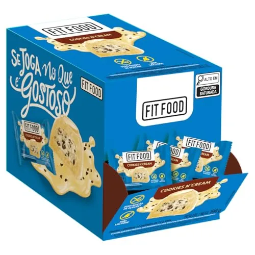 Bombom Branco Recheio Cookies N Cream Zero Lactose Fit Food Caixa 196g 14 Unidades