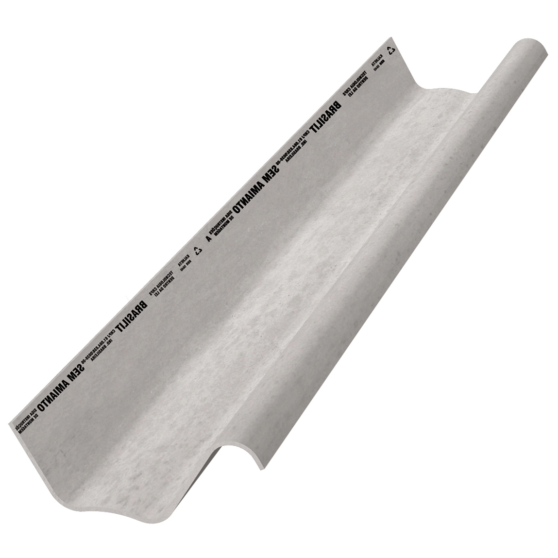 Telha de Fibrocimento Ondulada CRFS 44x400cm 8mm Cinza Brasilit