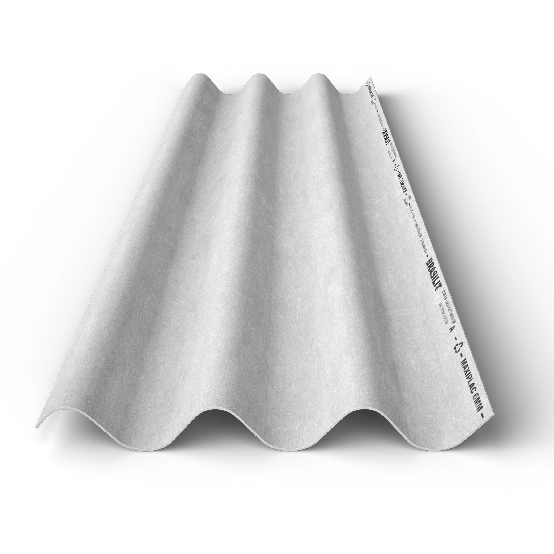 Telha de Fibrocimento Ondulada Maxiplac 106x410cm 6mm Cinza Brasilit