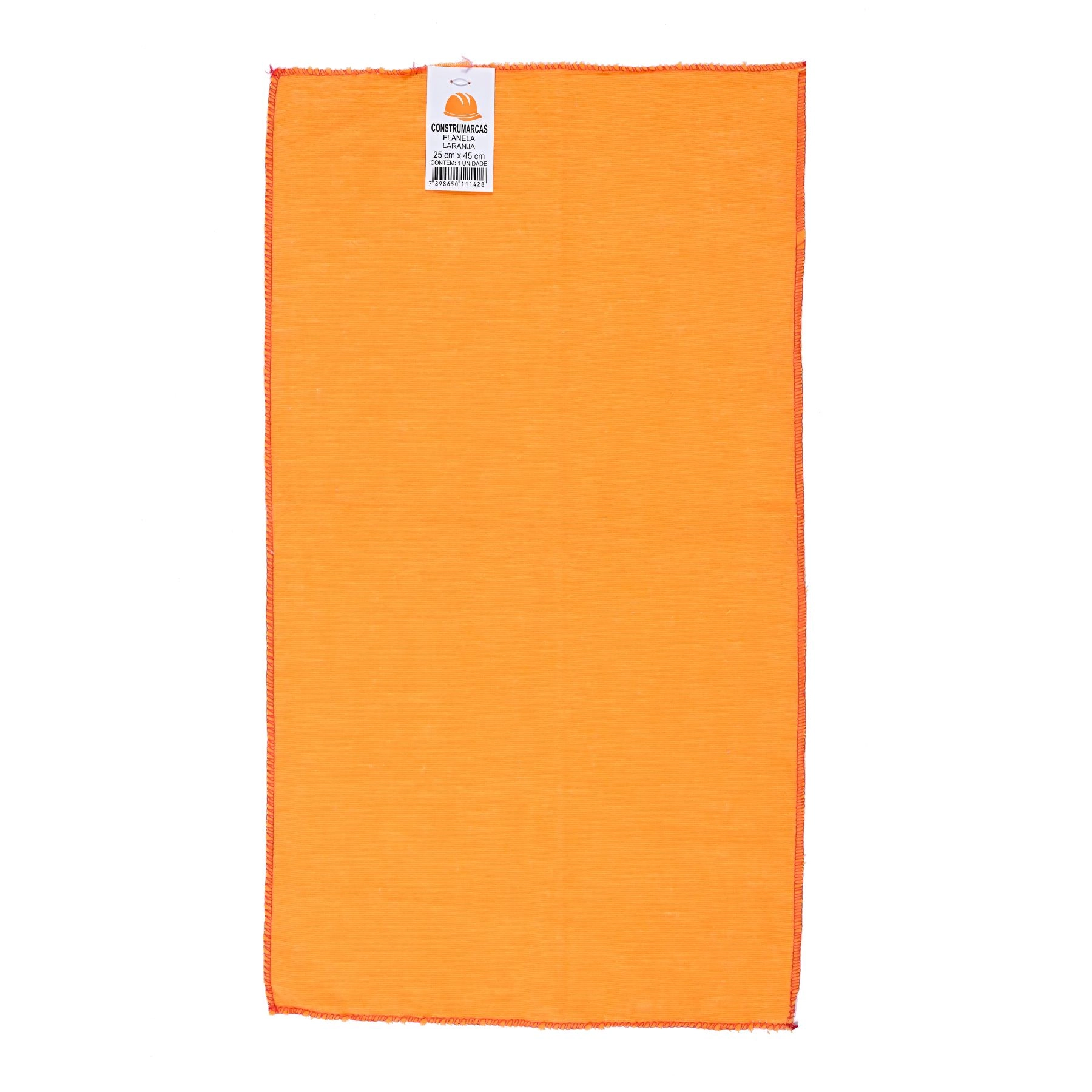 Flanela Laranja 25x45cm Construmarcas