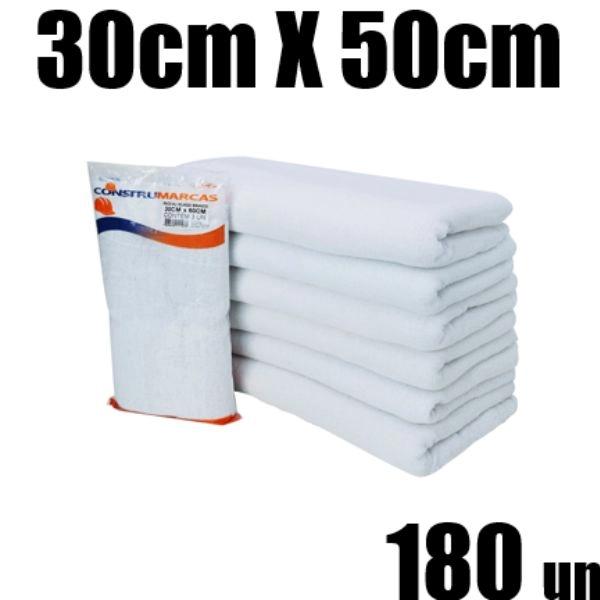 Kit 180 Pano De Chão Saco Alvejado 30cm X 50cm Construmarcas