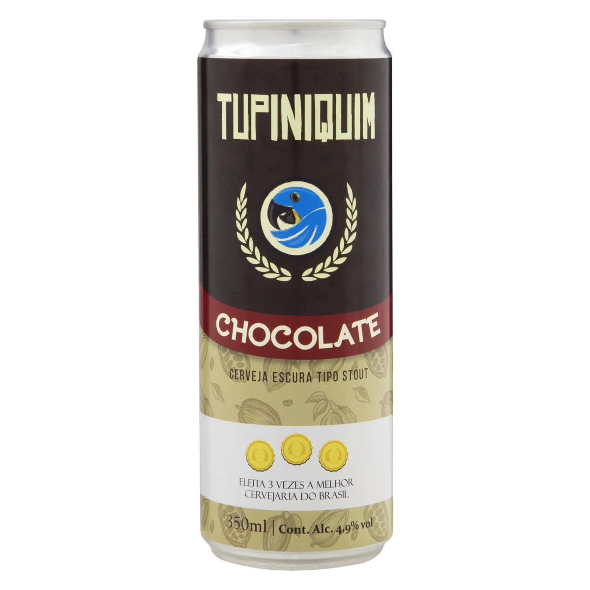 Cerveja Stout Chocolate Tupiniquim Lata 350ml