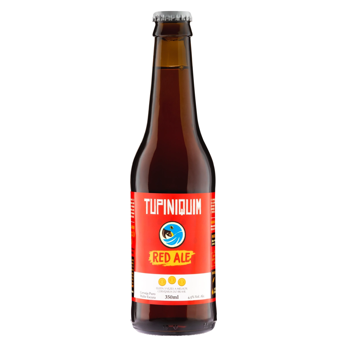 Cerveja Red Ale Puro Malte Tupiniquim Garrafa 350ml