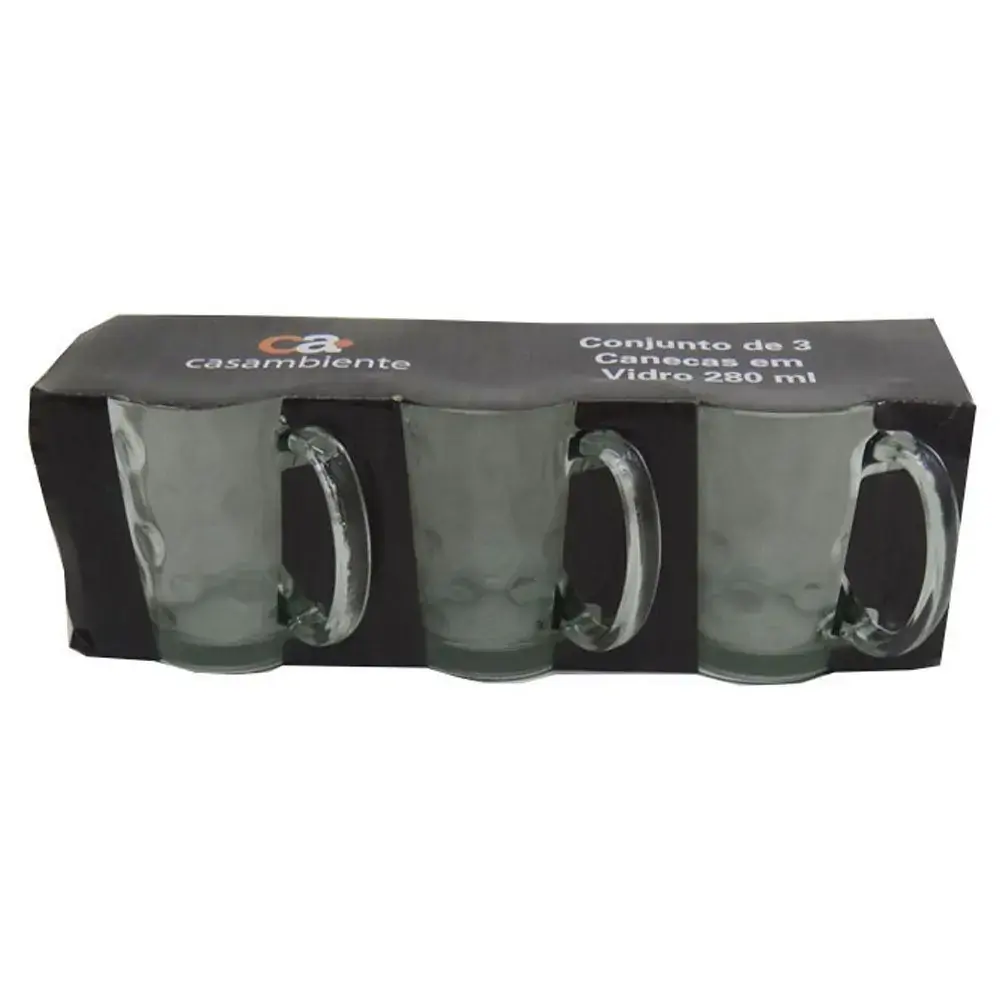 Jogo Caneca Casa Ambiente 280ml C/3