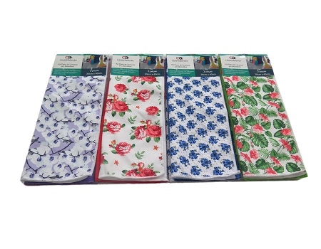 Jogo De Pano Em Microfibra Floral
