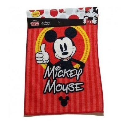 Kit Pano Microfibra Disney com 3 Peças 30X40cm - IMPORT 745111
