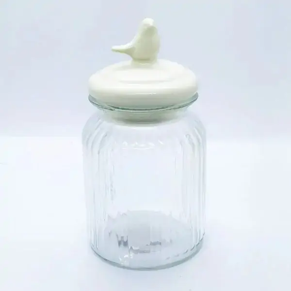 Pote Casambiente Vidro 1050 Ml White Bird